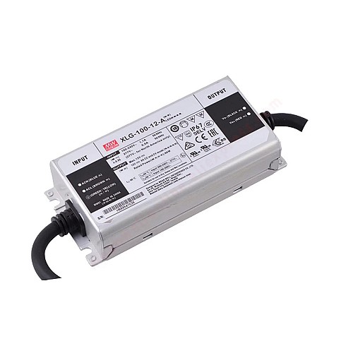XLG-100-12-A MEANWELL 96W 12VDC 8A 115/230VAC Constant Power Mode LED Driver - XLG-100-12-A | StepperOnline CA