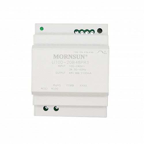 100W 24V 4.2A 85-264VAC/120-370VDC DIN Rail Switching Power Supply - LI100-20B24PR3 | StepperOnline CA