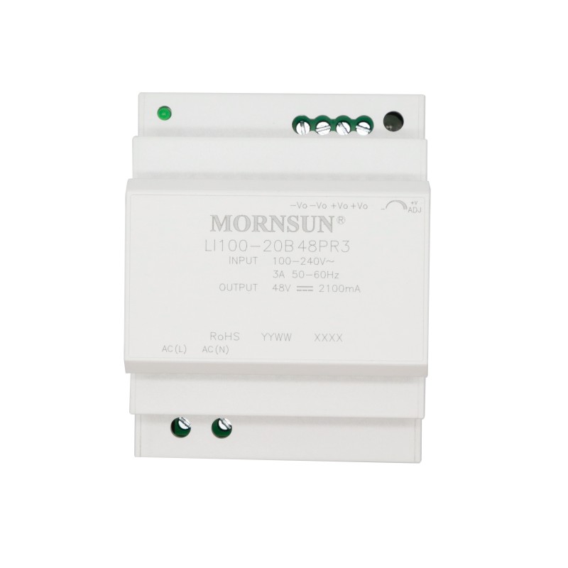 100W 15V 6.5A 85-264VAC/120-370VDC DIN Rail Switching Power Supply - LI100-20B15PR3 | StepperOnline CA