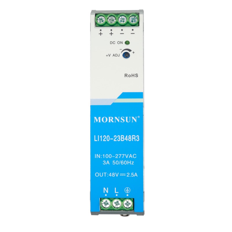 120W 48V 2.5A 85-305VAC/120-430VDC DIN Rail Switching Power Supply - LI120-23B48R3 | StepperOnline CA