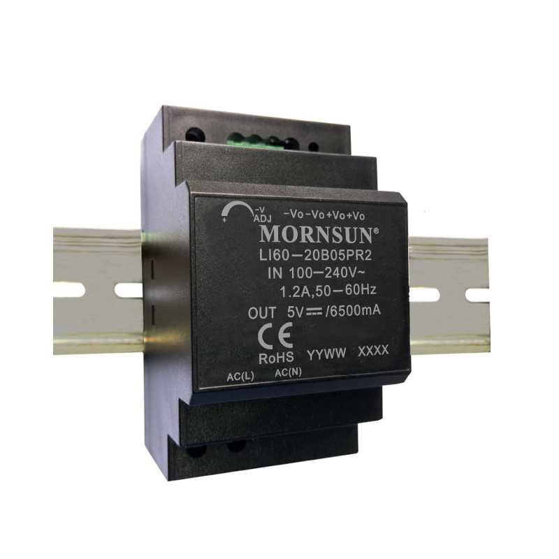 60W 15V 4.0A 85-264VAC/120-370VDC DIN Rail Switching Power Supply - LI60-20B15PR2 | StepperOnline CA