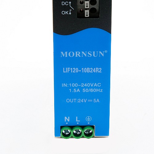 120W 24V 5.0A 85-264VAC/120-370VDC DIN Rail Switching Power Supply with PFC Function - LIF120-10B24R2 | StepperOnline CA