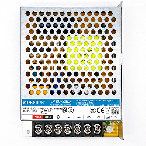 100W 24V 4.5A 165-264VAC/200-370VDC Switching Power Supply - LM100-22B24 | StepperOnline CA