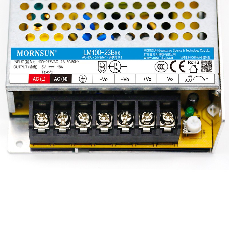 100W 24V 4.5A 85-305VAC/120-430VDC Switching Power Supply - LM100-23B24 | StepperOnline CA
