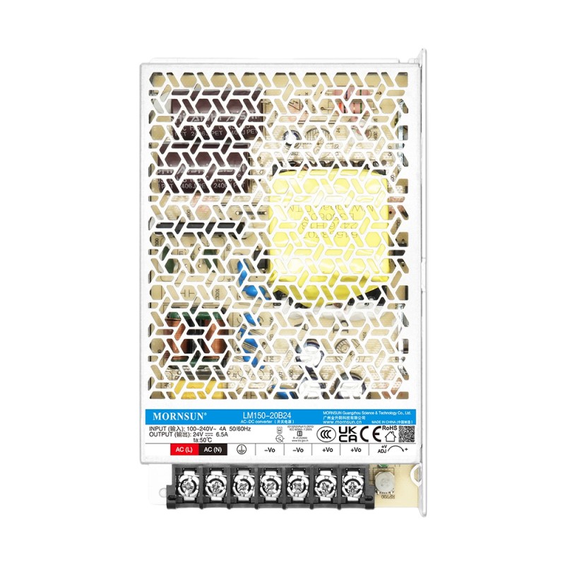 150W 24V 6.5A 85-264VAC/120-370VDC Switching Power Supply - LM150-20B24 | StepperOnline CA