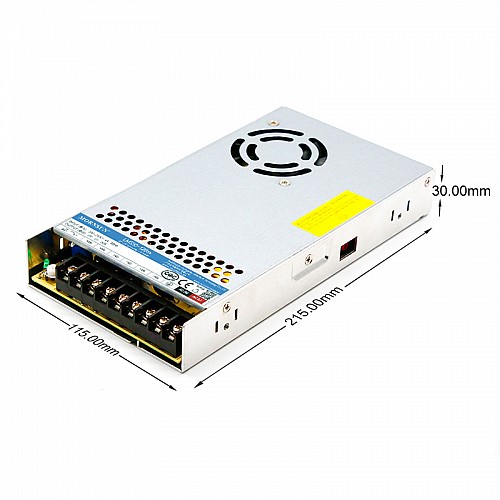 350W 24V 14.6A 176-264VAC/240-370VDC Switching Power Supply - LM350-12B24 | StepperOnline CA