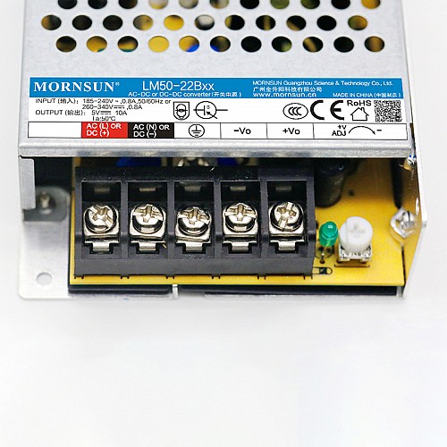 50W 24V 2.2A 165-264VAC/180-373VDC Switching Power Supply - LM50-22B24 | StepperOnline CA