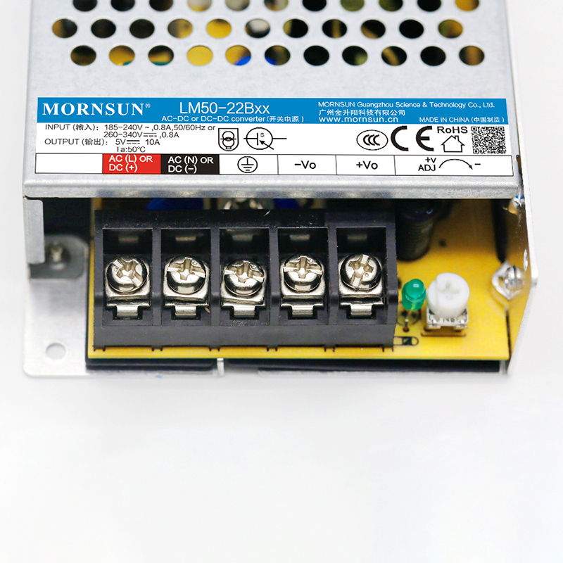 50W 36V 1.45A 165-264VAC/180-370VDC Switching Power Supply - LM50-22B36 | StepperOnline CA