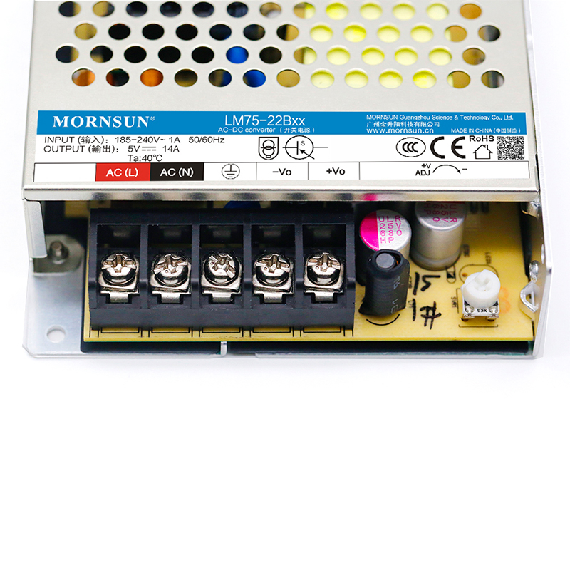 75W 24V 3.2A 165-264VAC/200-370VDC Switching Power Supply - LM75-22B24 | StepperOnline CA