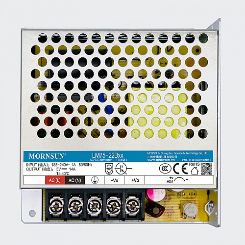 75W 24V 3.2A 165-264VAC/200-370VDC Switching Power Supply - LM75-22B24 | StepperOnline CA