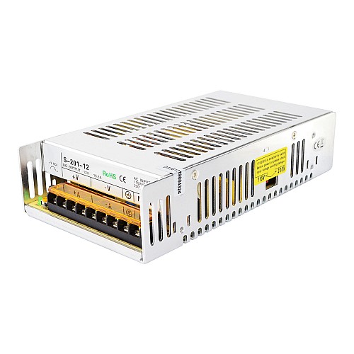 201W 12V 16.5A 115/230V Switching Power Supply Stepper Motor CNC Router Kits - S-201-12 | StepperOnline CA