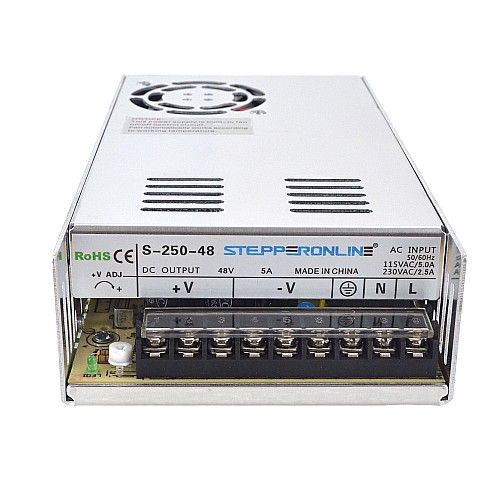 250W 48V 5.0A 115/230V Switching Power Supply Stepper Motor CNC Router Kits - S-250-48 | StepperOnline CA