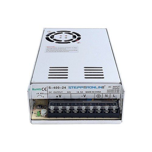 400W 24V 16.7A 115/230V Switching Power Supply Stepper Motor CNC Router Kits - S-400-24 | StepperOnline CA