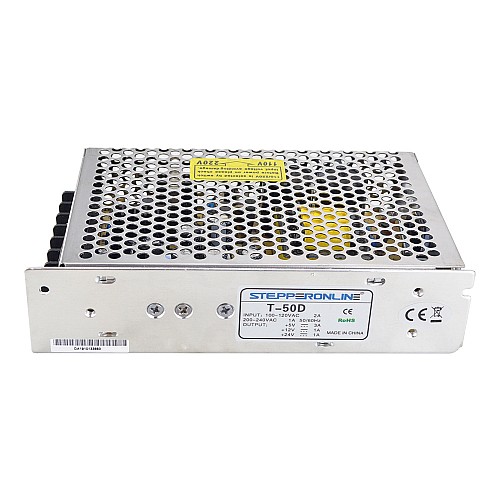 50W Triple Output 5V-3A 12V-1A 24V-1A   Switching Power Supply Stepper Motor CNC Router Kits - T-50D | StepperOnline CA