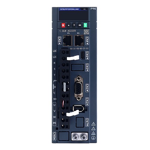 A6 Series 1000W PROFINET AC Servo Motor Kit 3000rpm 3.18Nm w/ Brake 17-Bit Absolute Encoder IP67 - A6-PN1000H2B1-M17 | StepperOnline CA