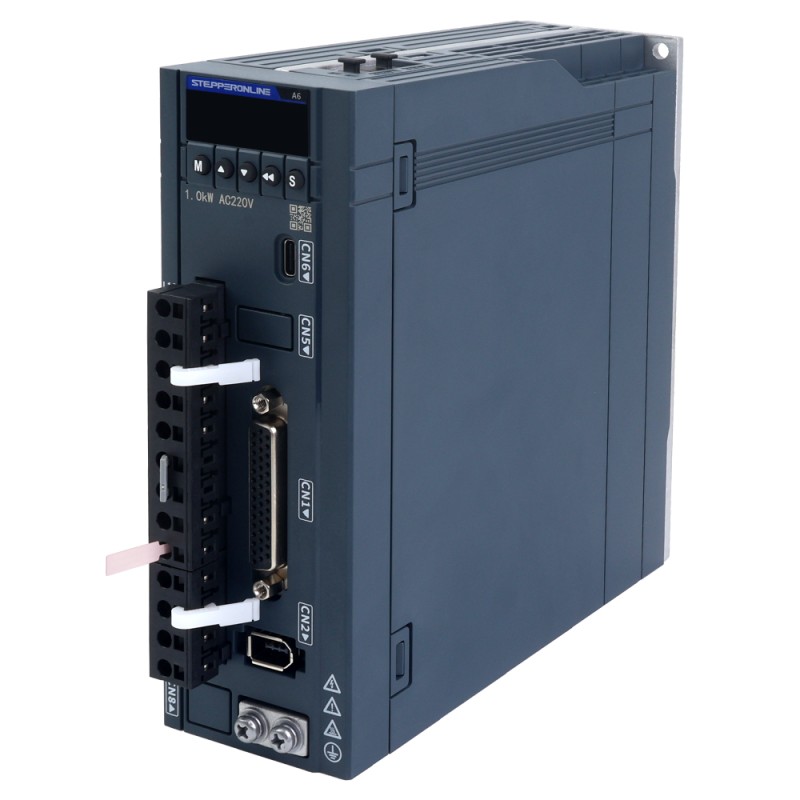 A6H Series 850W RS485 AC Servo Motor Kit 1500rpm 5.39Nm 17-Bit Absolute Encoder IP67 - A6H-RS850H2A1-M17 | StepperOnline CA