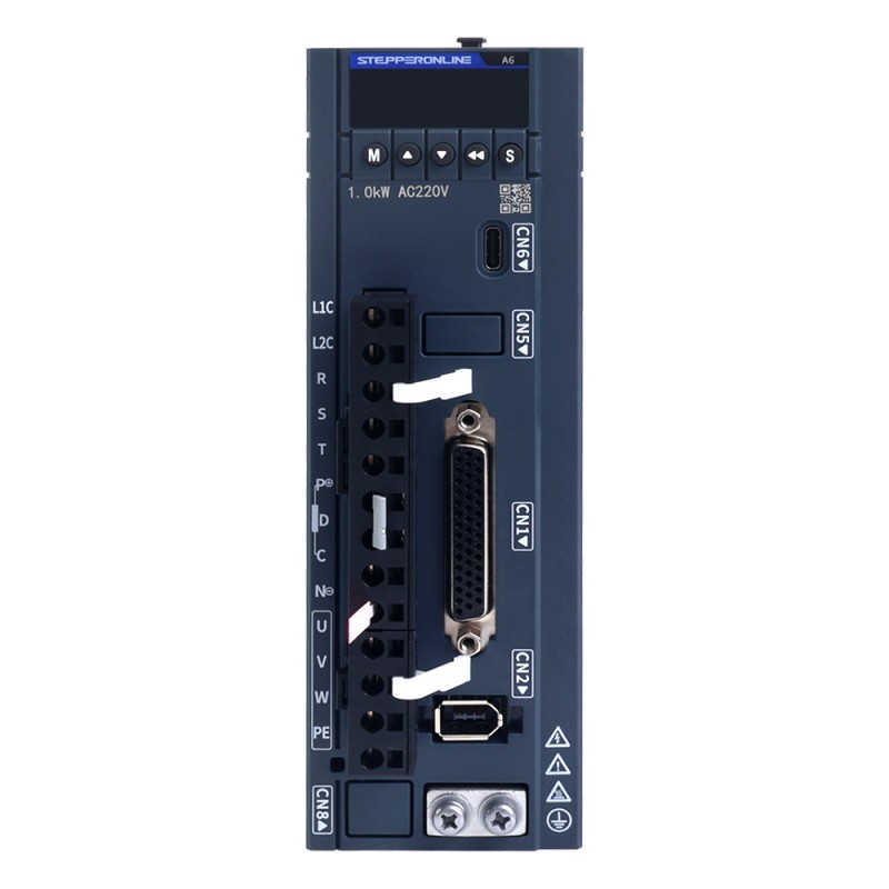 A6H Series 850W RS485 AC Servo Motor Kit 1500rpm 5.39Nm 17-Bit Absolute Encoder IP67 - A6H-RS850H2A1-M17 | StepperOnline CA