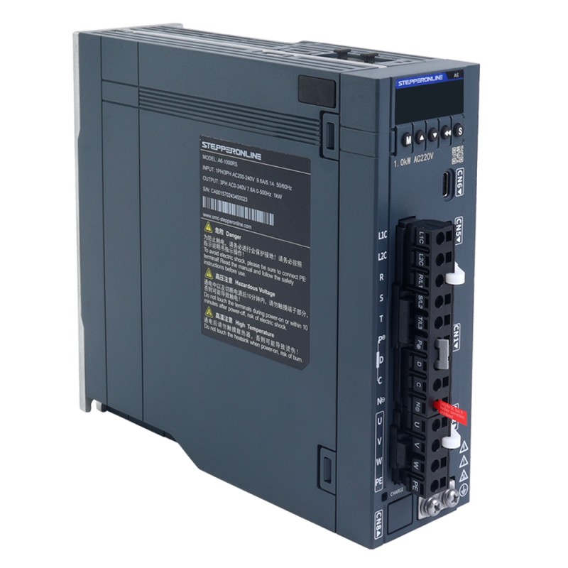 A6H Series 850W RS485 AC Servo Motor Kit 1500rpm 5.39Nm 17-Bit Absolute Encoder IP67 - A6H-RS850H2A1-M17 | StepperOnline CA