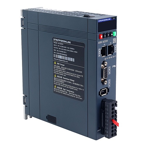 A6 Series 400W PROFINET AC Servo Motor Kit 3000rpm 1.27Nm 17-Bit Absolute Encoder IP67 - A6-PN400H2A1-M17 | StepperOnline CA