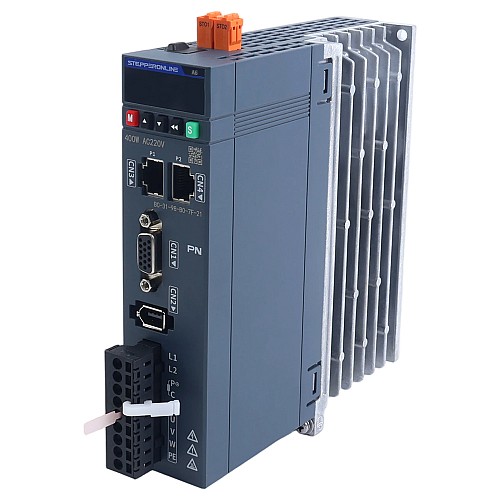 A6 Series 400W STO Safe Torque Off PROFINET AC Servo Motor Kit 3000rpm 1.27Nm w/ Brake 17-Bit Absolute Encoder IP67 - A6-PN400H2B1-M17-STO | StepperOnline CA