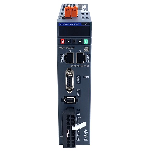 A6 Series 400W STO Safe Torque Off PROFINET AC Servo Motor Kit 3000rpm 1.27Nm w/ Brake 17-Bit Absolute Encoder IP67 - A6-PN400H2B1-M17-STO | StepperOnline CA