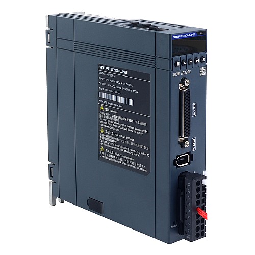 A6 Series 400W RS485 AC Servo Motor Kit 3000rpm 1.27Nm 17-Bit Absolute Encoder IP67 - A6-RS400H2A1-M17 | StepperOnline CA