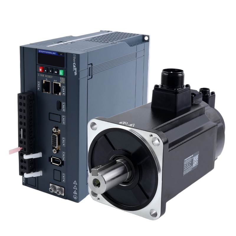 A6 Series 2000W EtherCAT AC Servo Motor Kit 3000rpm 6.37Nm w/ Brake 17-Bit Absolute Encoder IP67 - A6-EC2000H3B1-M17 | StepperOnline CA