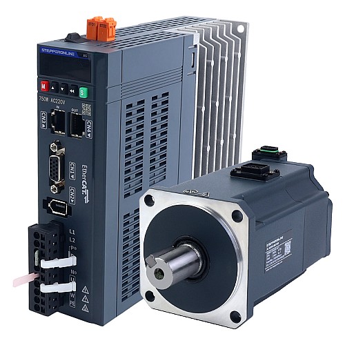 A6 Series 750W STO Safe Torque Off EtherCAT AC Servo Motor Kit 3000rpm 2.39Nm w/ Brake 17-Bit Absolute Encoder IP67 - A6-EC750H2B1-M17-STO | StepperOnline CA