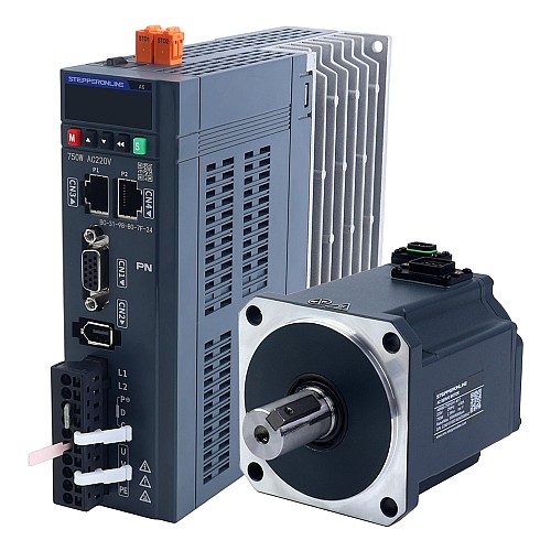 A6 Series 750W STO Safe Torque Off PROFINET AC Servo Motor Kit 3000rpm 2.39Nm 17-Bit Absolute Encoder IP67 - A6-PN750H2A1-M17-STO | StepperOnline CA