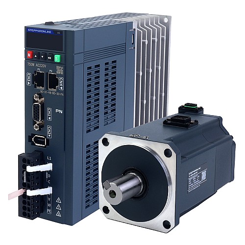 A6 Series 750W PROFINET AC Servo Motor Kit 3000rpm 2.39Nm w/ Brake 17-Bit Absolute Encoder IP67 - A6-PN750H2B1-M17 | StepperOnline CA