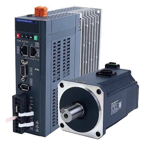 A6 Series 750W STO Safe Torque Off PROFINET AC Servo Motor Kit 3000rpm 2.39Nm w/ Brake 17-Bit Absolute Encoder IP67 - A6-PN750H2B1-M17-STO | StepperOnline CA