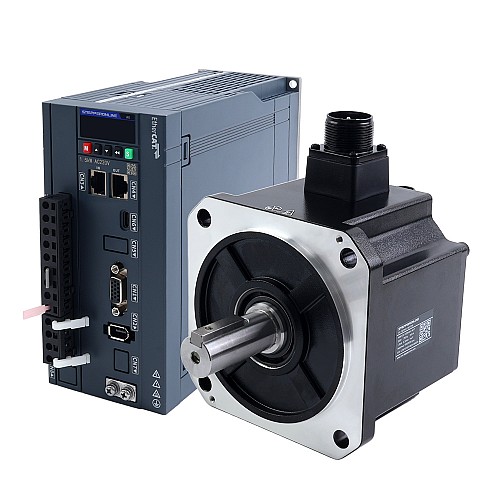 A6H Series 850W EtherCAT AC Servo Motor Kit 1500rpm 5.39Nm 17-Bit Absolute Encoder IP67 - A6H-EC850H2A1-M17 | StepperOnline CA