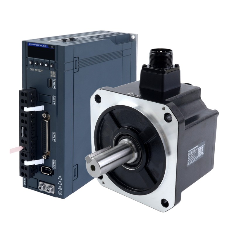 A6H Series 850W RS485 AC Servo Motor Kit 1500rpm 5.39Nm 17-Bit Absolute Encoder IP67 - A6H-RS850H2A1-M17 | StepperOnline CA