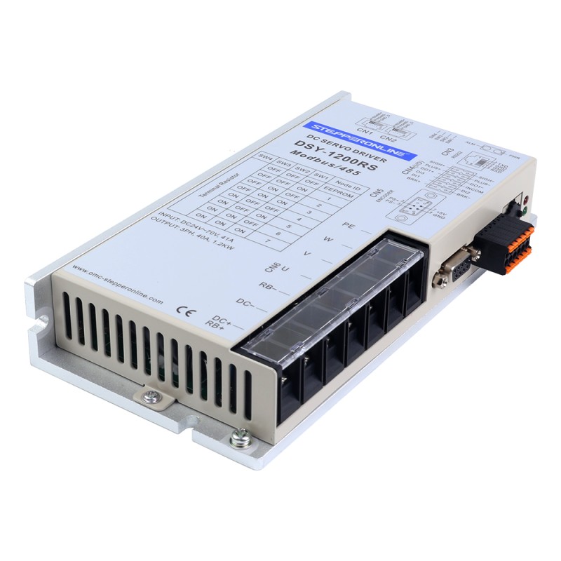 DSY Series 1000W RS485 DC Servo Motor 24-70VDC 3.20Nm 3000rpm 17-Bit Incremental Encoder IP65 - DSY-RS1000L2A2-M17S | StepperOnline CA
