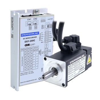 DSY Series 100W CANopen DC Servo Motor 24-70VDC 0.318Nm 3000rpm 17-Bit Incremental Encoder IP65