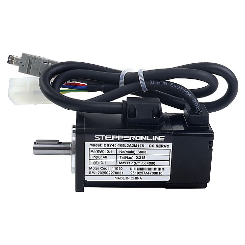DSY Series 100W RS485 DC Servo Motor 24-70VDC 0.318Nm 3000rpm 17-Bit Incremental Encoder IP65 - DSY-RS100L2A2-M17S | StepperOnline CA