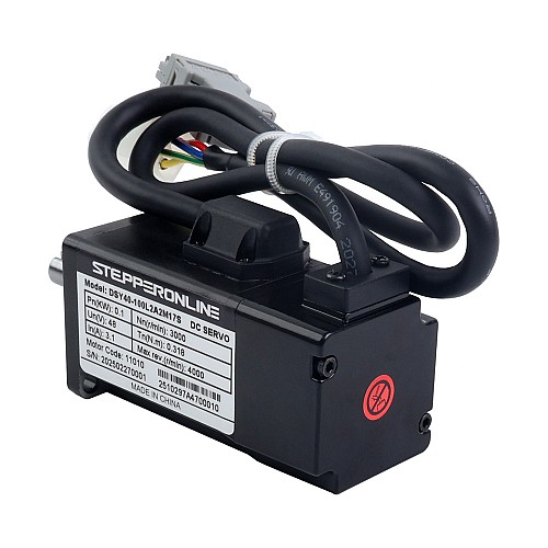 DSY Series 100W RS485 DC Servo Motor 24-70VDC 0.318Nm 3000rpm 17-Bit Incremental Encoder IP65 - DSY-RS100L2A2-M17S | StepperOnline CA