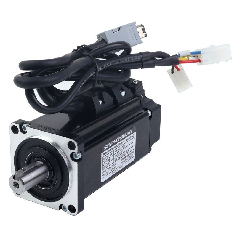 DSY Series 400W RS485 DC Servo Motor 24-70VDC 1.27Nm w/ Brake 3000rpm 17-Bit Incremental Encoder IP65 - DSY-RS400L2B2-M17S | StepperOnline CA