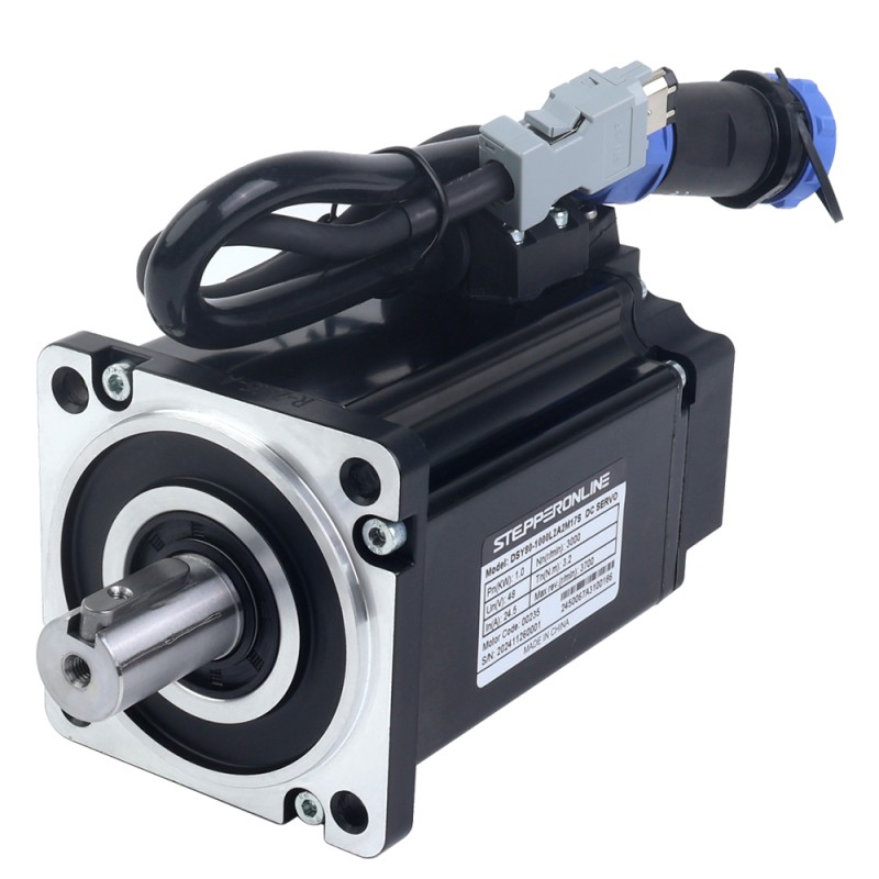 DSY Series 1000W RS485 DC Servo Motor 24-70VDC 3.20Nm 3000rpm 17-Bit Incremental Encoder IP65 - DSY-RS1000L2A2-M17S | StepperOnline CA