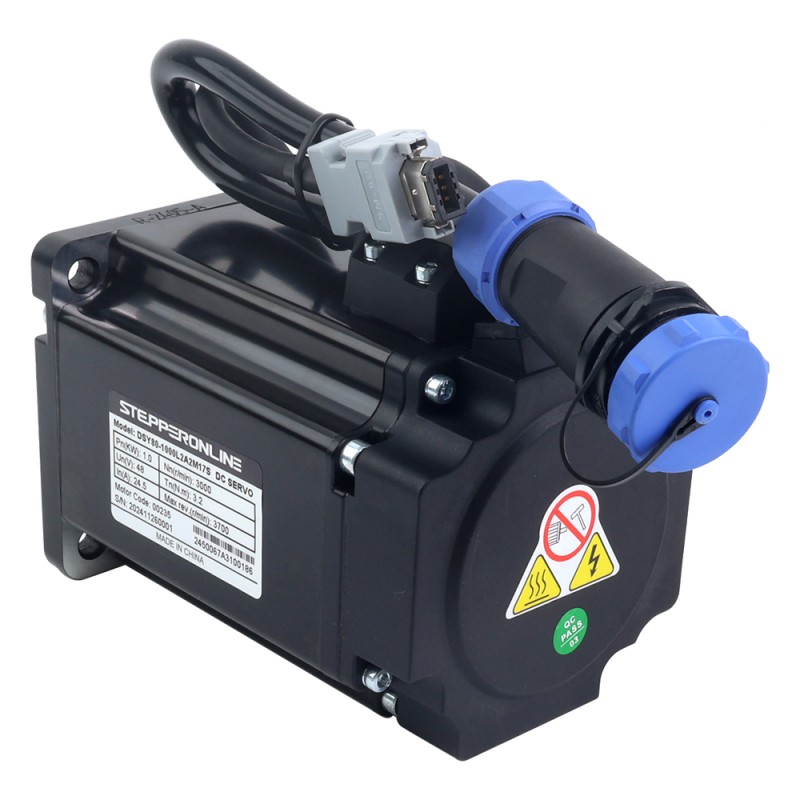 DSY Series 1000W RS485 DC Servo Motor 24-70VDC 3.20Nm 3000rpm 17-Bit Incremental Encoder IP65 - DSY-RS1000L2A2-M17S | StepperOnline CA