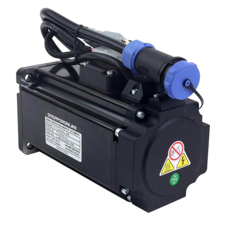 DSY Series 1000W RS485 DC Servo Motor 24-70VDC 3.20Nm w/ Brake 3000rpm 17-Bit Incremental Encoder IP65 - DSY-RS1000L2B2-M17S | StepperOnline CA