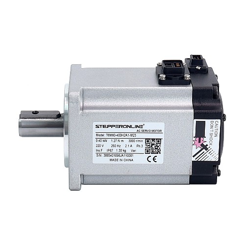 T6 Series 400W AC Servo Motor Kit 3000rpm 1.27Nm 23-Bit Encoder IP67 - T6-RS400H2A1-M23 | StepperOnline CA