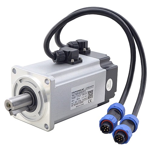 T6 Series 400W AC Servo Motor Kit 3000rpm 1.27Nm w/ Brake 17-Bit Encoder IP65 - T6-RS400H2B3-M17S | StepperOnline CA