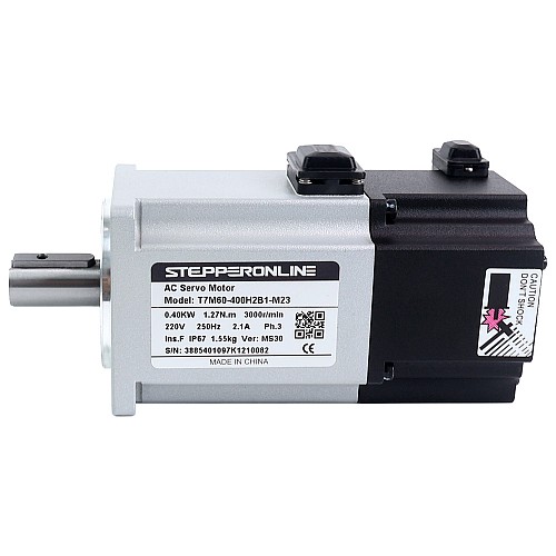 T7 Series EtherCAT 400W AC Servo Motor Kit 3000rpm 1.27Nm w/ Brake 23-Bit Encoder IP67 - T7-EC400H2B1-M23 | StepperOnline CA T7 Series EtherCAT 400W AC Servo Motor Kit 3000rpm 1.27Nm w/ Brake 23-Bit Encoder IP67 - T7-EC400H2B1-M23 | StepperOnline CA