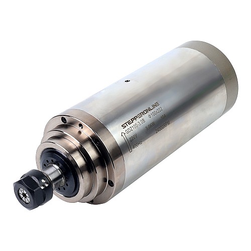 CNC Spindle Motor Water Cooled 220V 3.0KW 24000RPM 400Hz ER20 Collet - GDZ100-3.0B | StepperOnline CA