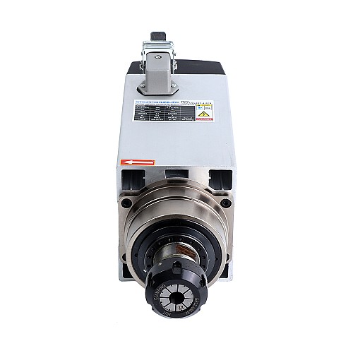 Square Spindle Motor Air Cooled 380V 4.5KW 18000RPM 300Hz ER32 Collet CNC Engraving Router Milling Grinding Machine STEPPERONLINE CNC VFD Motor 380V AC Spindle 4 Bearings - GDZ120x103-4.5C4 | StepperOnline CA