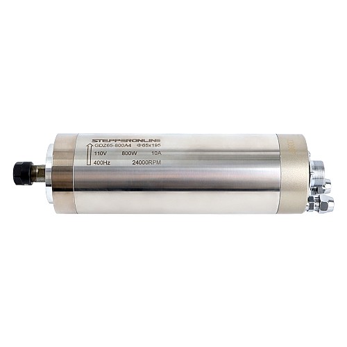CNC Spindle Motor Water Cooled 110V 800W 24000RPM 400Hz ER11 Collet - GDZ65-800A4 | StepperOnline CA CNC Spindle Motor Water Cooled 110V 800W 24000RPM 400Hz ER11 Collet - GDZ65-800A4 | StepperOnline CA
