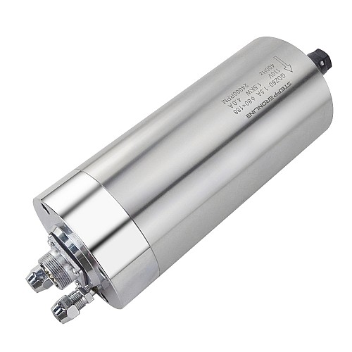 Spindle Motor Water Cooled 110V 1.5KW 24000RPM 400Hz ER11 Collet Wood Engraving Milling Machine STEPPERONLINE CNC VFD Motor 110V AC Spindle - GDZ80-1.5A4 | StepperOnline CA