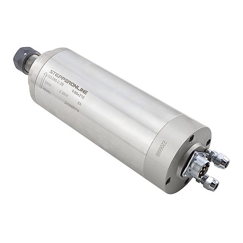 CNC Spindle Motor Water Cooled 220V 2.2KW 24000RPM 400Hz ER20 Collet - GDZ80-2.2B | StepperOnline CA CNC Spindle Motor Water Cooled 220V 2.2KW 24000RPM 400Hz ER20 Collet - GDZ80-2.2B | StepperOnline CA