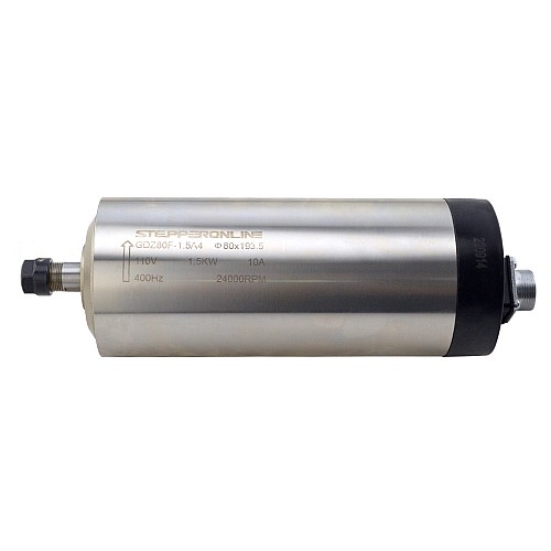 CNC Spindle Motor Air Cooled 110V 1.5KW 24000RPM 400Hz ER11 Collet - GDZ80F-1.5A4 | StepperOnline CA